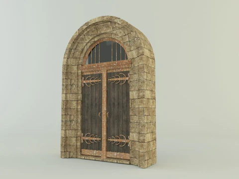 Building doors glass models various models 3D Model