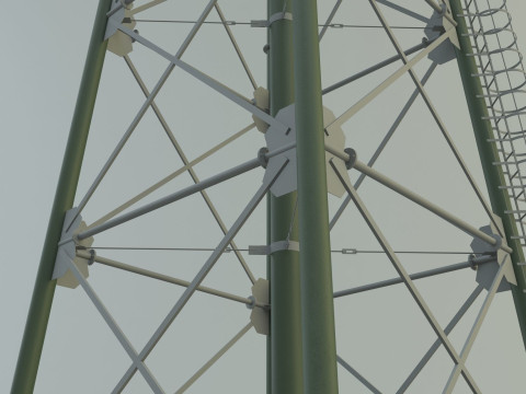 High tower water tank Modelo 3D
