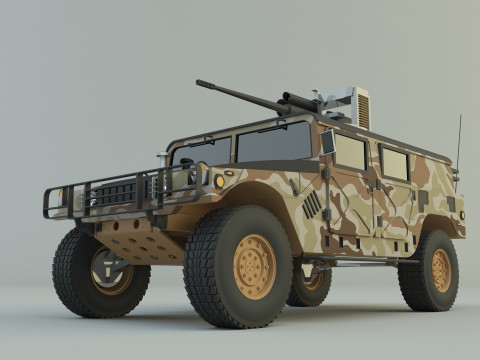 Hummer H1 military vehicle 3D Модель