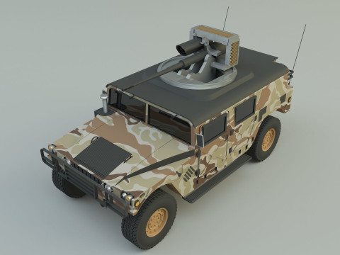 Hummer H1 military vehicle Modèle 3D