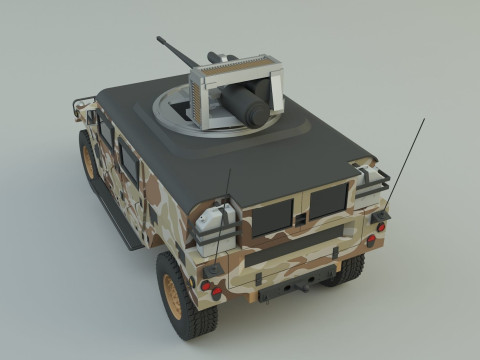 Hummer H1 military vehicle Modèle 3D
