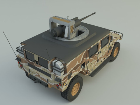 Hummer H1 military vehicle Modèle 3D