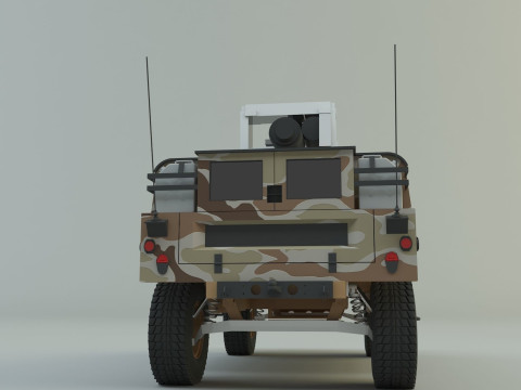 Hummer H1 military vehicle Modèle 3D