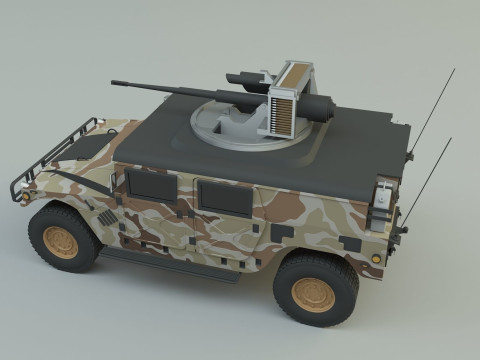 Hummer H1 military vehicle Modèle 3D