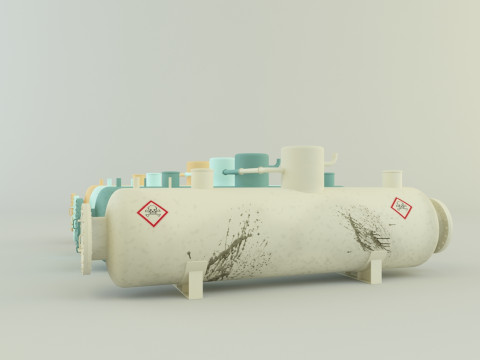 Industrial gas tanks 3D Модель