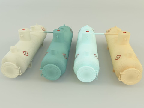 Industrial gas tanks 3D Модель