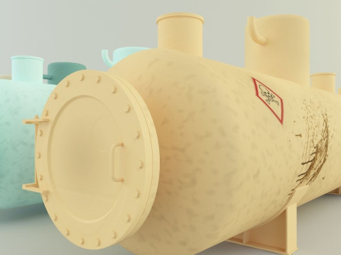 Industrial gas tanks 3D Модель