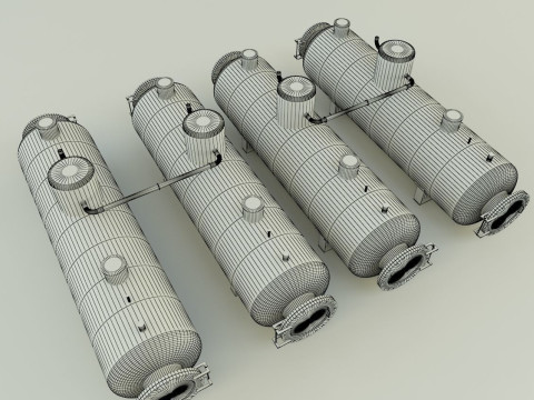 Industrial gas tanks 3D Модель