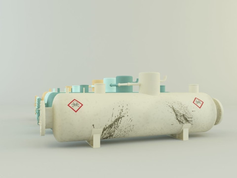 Industrial gas tanks 3D Модель
