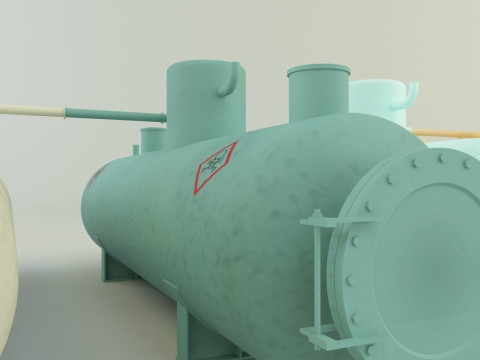 Industrial gas tanks 3D Модель