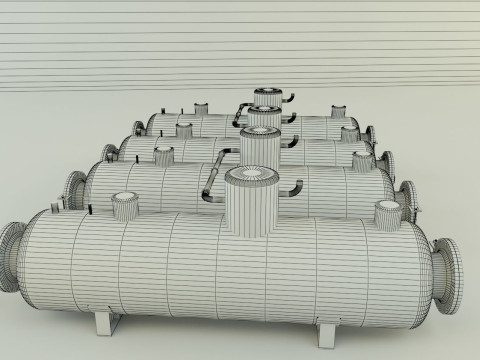 Industrial gas tanks 3D Модель