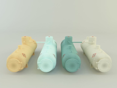 Industrial gas tanks 3D Модель