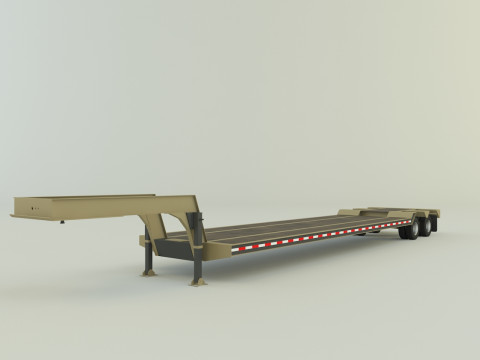 LowBoy Trailer 3D 3D 模型