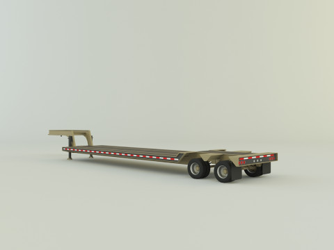 LowBoy Trailer 3D Model 3D