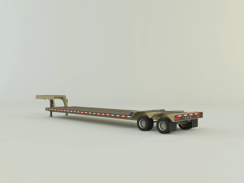 LowBoy Trailer 3D 3D Model
