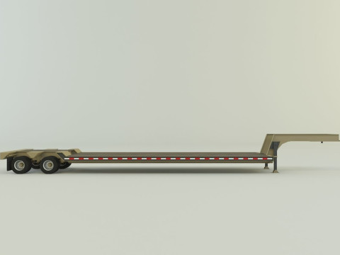 LowBoy Trailer 3D Model 3D