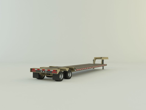 LowBoy Trailer 3D Model 3D