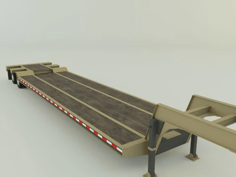 LowBoy Trailer 3D 3D Model