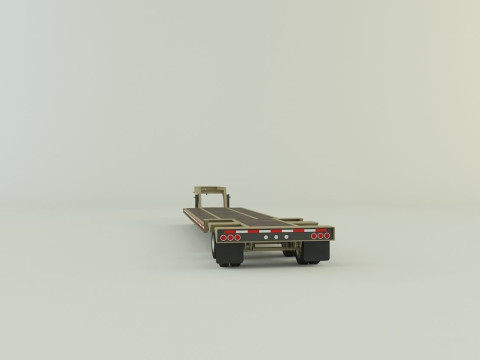 LowBoy Trailer 3D Model 3D