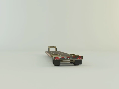 LowBoy Trailer 3D 3D Model