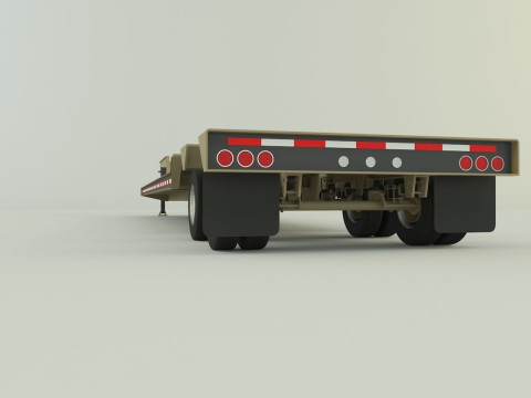 LowBoy Trailer 3D Model 3D
