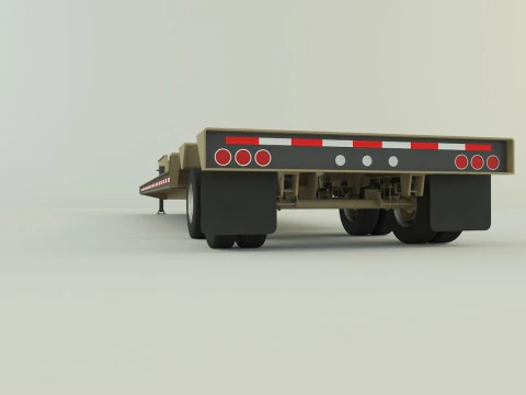 LowBoy Trailer 3D 3D Model