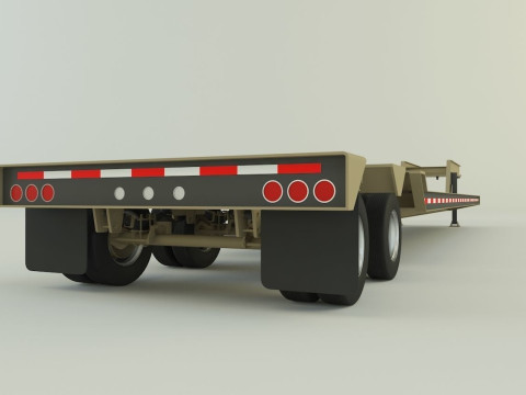 LowBoy Trailer 3D Model 3D