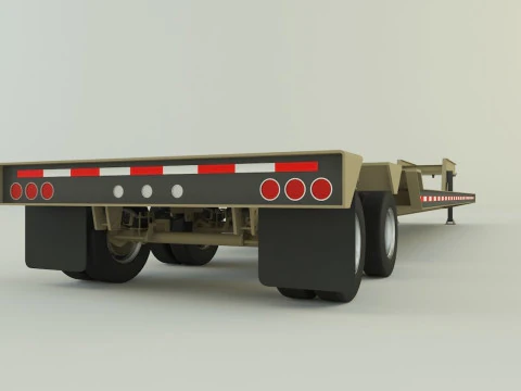 LowBoy Trailer 3D 3D Model