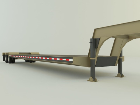 LowBoy Trailer 3D Model 3D
