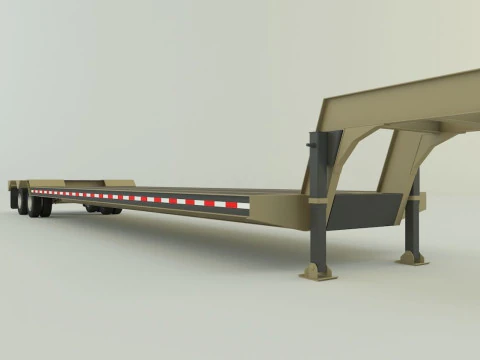 LowBoy Trailer 3D 3D Model