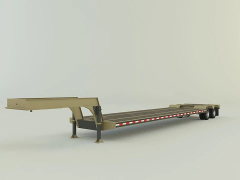 LowBoy Trailer 3D 3D Model