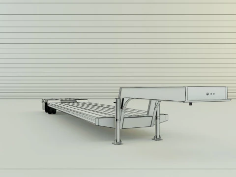 LowBoy Trailer 3D 3D Model