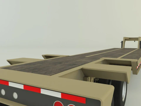 LowBoy Trailer 3D 3D Model