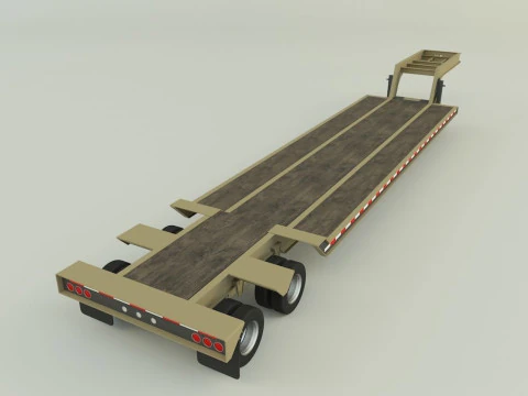 LowBoy Trailer 3D 3D Model