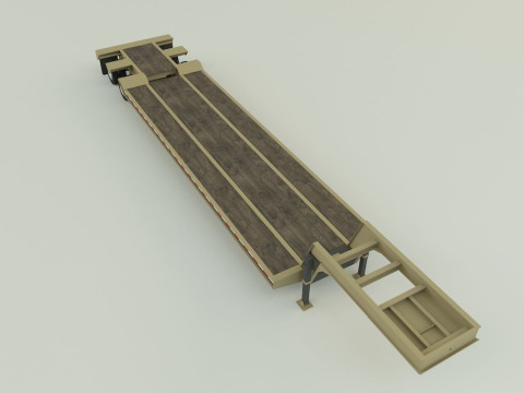 LowBoy Trailer 3D Model 3D