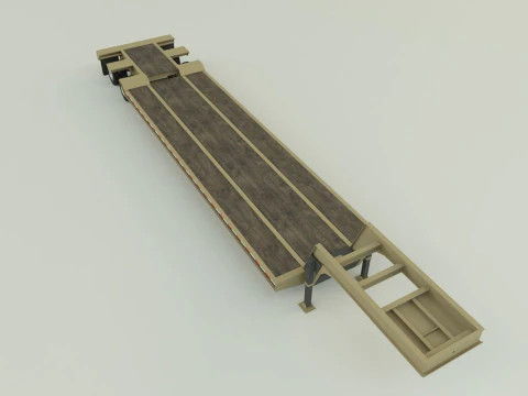 LowBoy Trailer 3D 3D Model