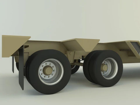 LowBoy Trailer 3D 3D Model