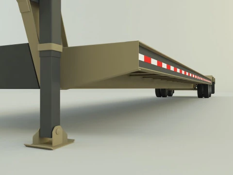 LowBoy Trailer 3D 3D Model