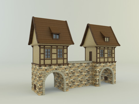 Model house 1 medieval castle 3D Model
