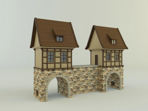Model house 1 medieval castle 3D Model