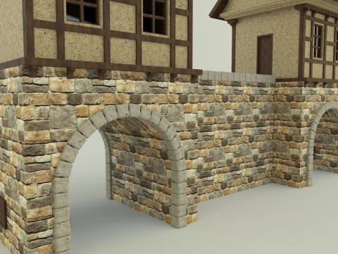 Model house 1 medieval castle 3D Model