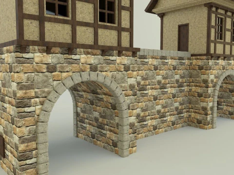 Model house 1 medieval castle 3D Model