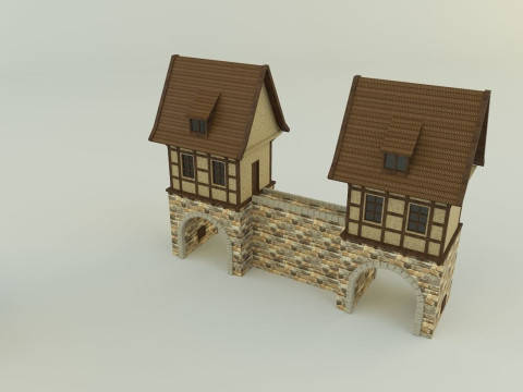 Model house 1 medieval castle 3D Model