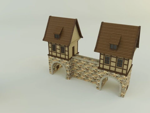 Model house 1 medieval castle 3D Model