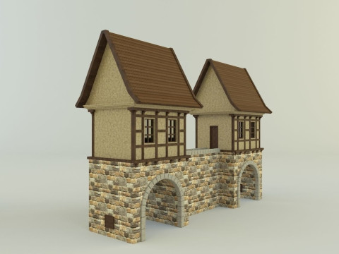 Model house 1 medieval castle 3D Model