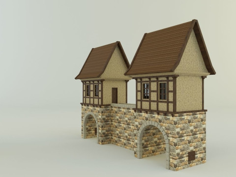 Model house 1 medieval castle 3D Model