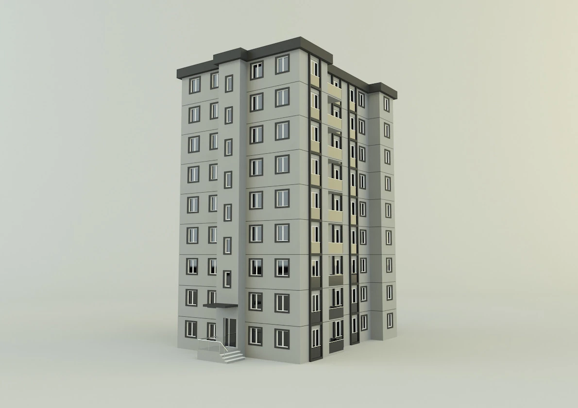 Model houses 66 3D Model .c4d .max .obj .3ds .fbx .stl .blend 