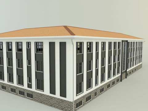 Model school 13 3D Model