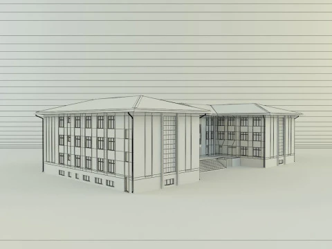 Model school 13 3D Model