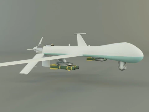 Ve&iacute;culo a&eacute;reo n&atilde;o tripulado predador Modelo 3D